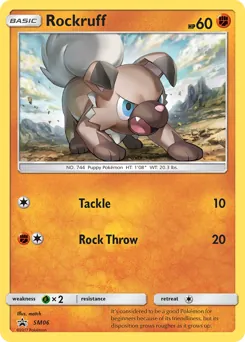SM Black Star Promos Rockruff Pokémon card